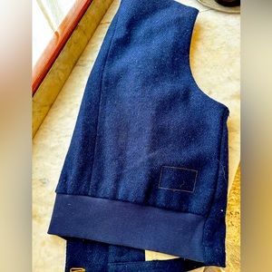 Navy blue UNIVERSAL WORKS wool casual vest - MEDIUM